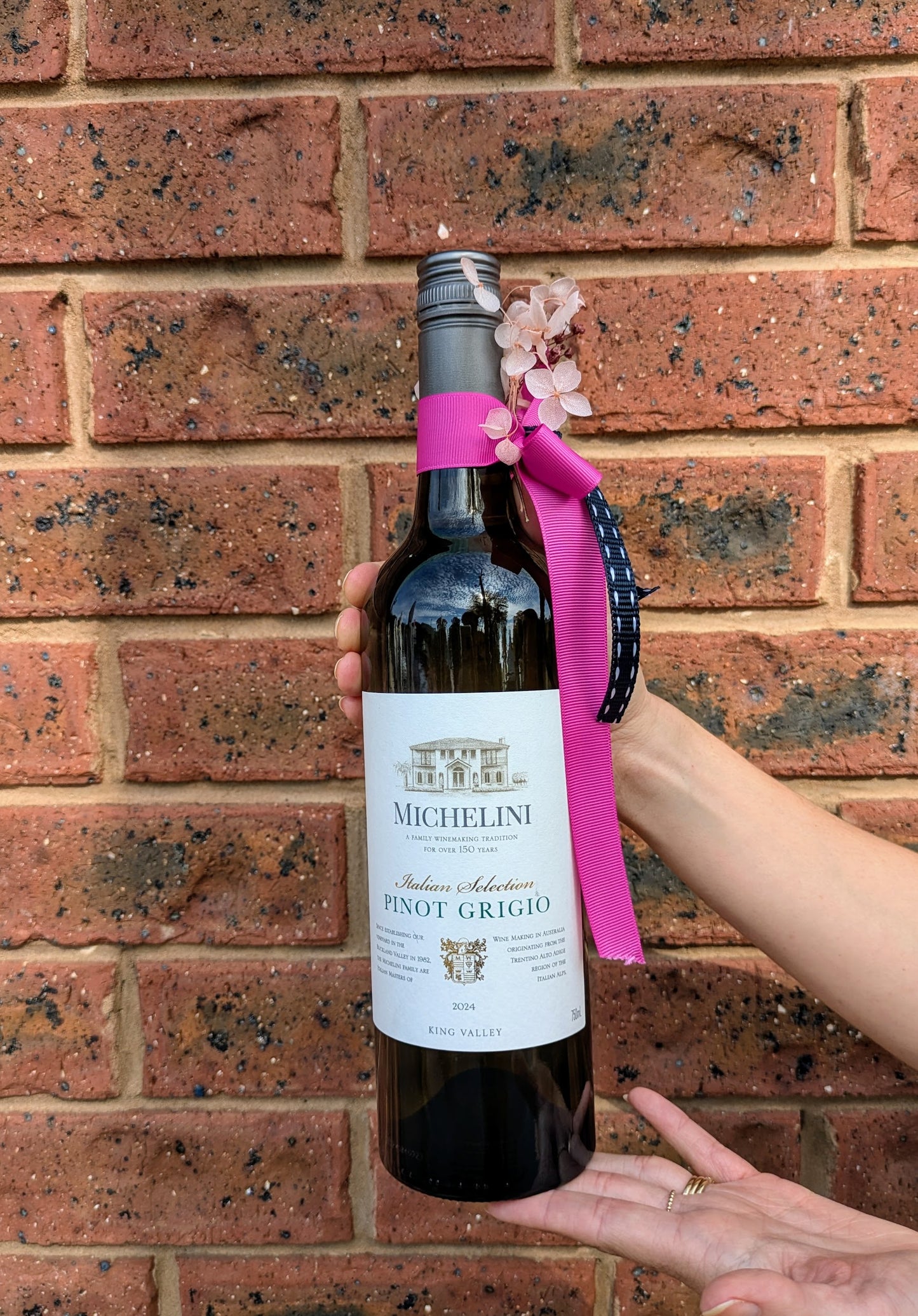 Florist's Bouquet & Local Bottle of Wine Gifting Bundle