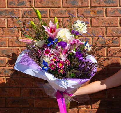 Mother's Day Pre-Order - Florist's Bouquet & Local Wine Gifting Bundle